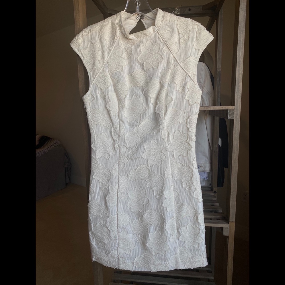 Silence+noise embroidered kimono style mini dress